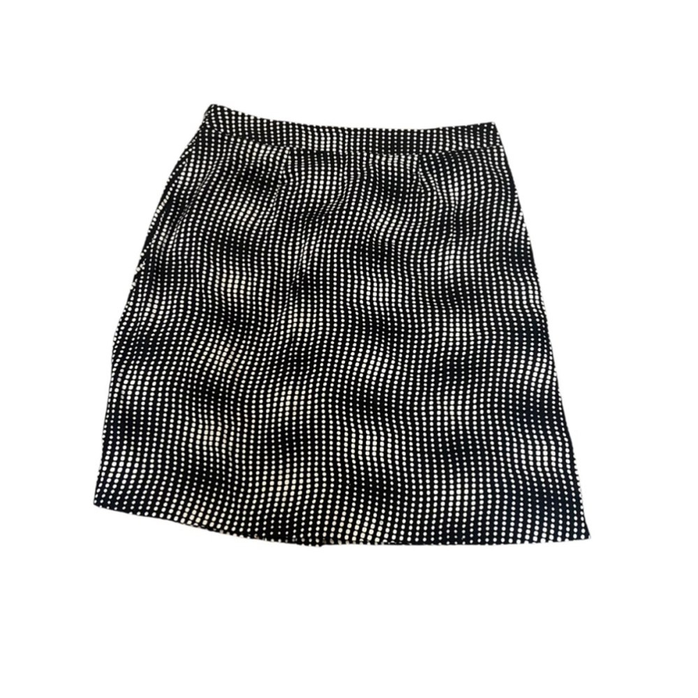 JACOB Black & Tan Polka Dot A Line Mid Length Skirt 9/10 - Picture 4 of 9